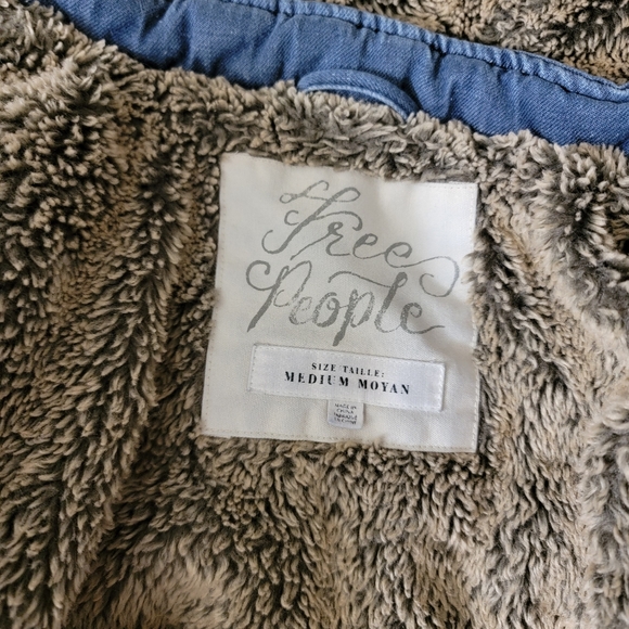 Free People Quilted Coat with fur - Picture 13 of 13